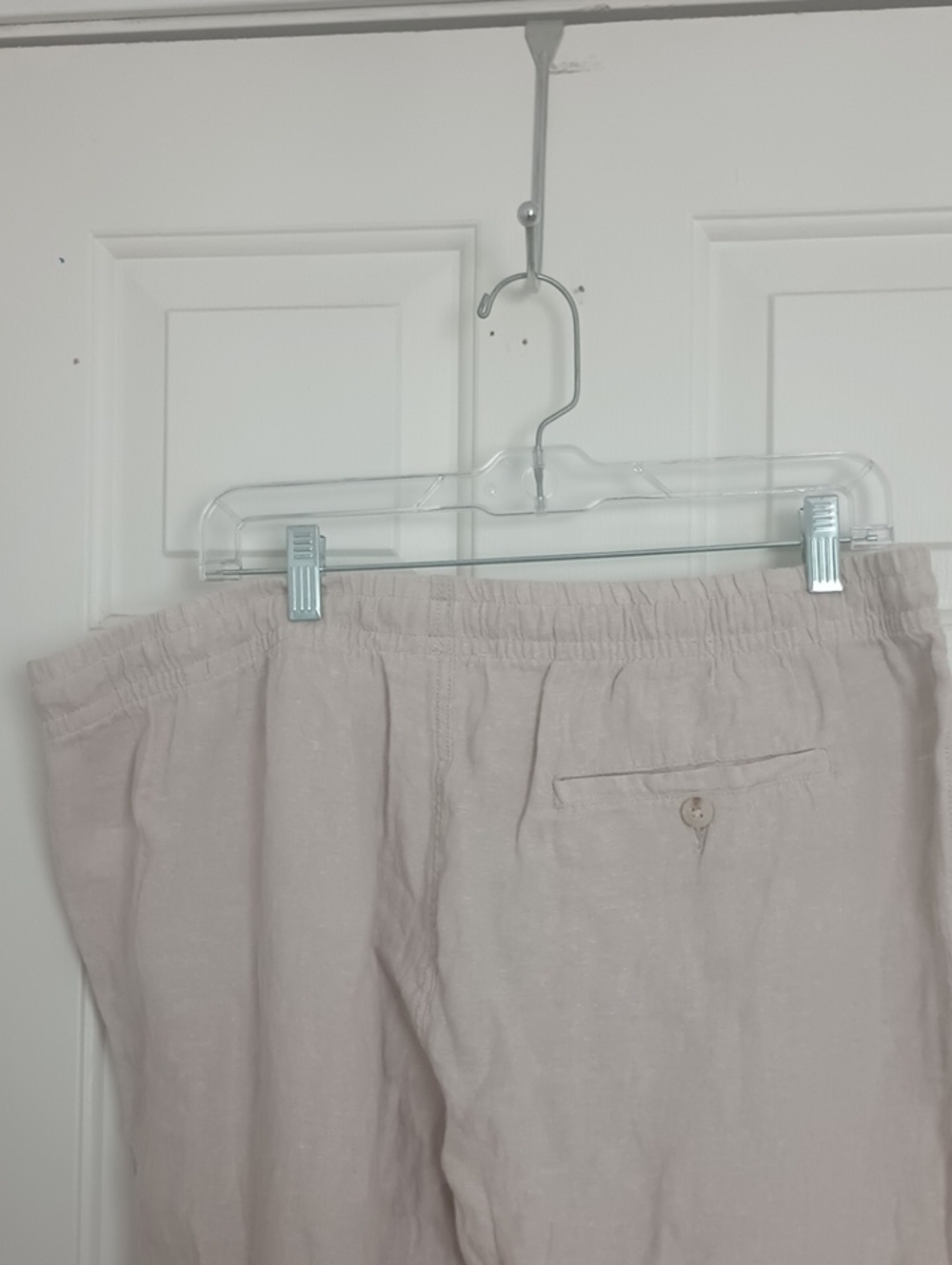 Panama Jack Women's Linen-Blend Drawstring Pants - Light Beige - Picture 5 of 10